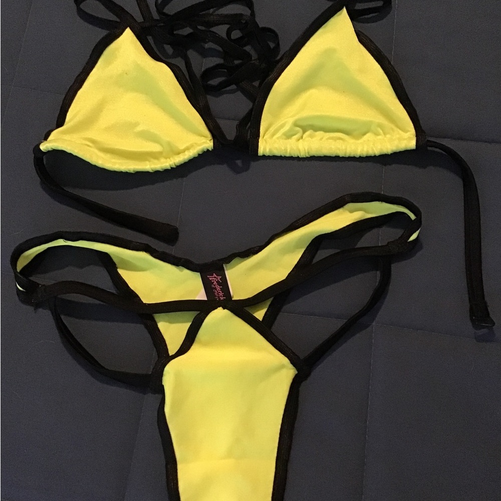 Little Swim Suit. :D  Lime green.